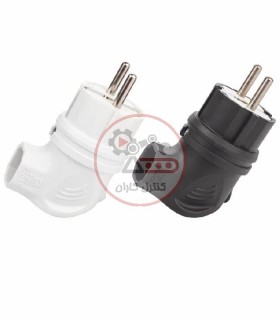 دو شاخه لاستیکی 90 درجه ارت دار پارسا P20