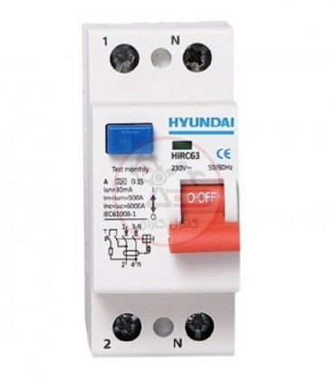 محافظ جان تک فاز هیوندا HIRC63-2P-63A-30mA