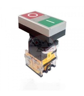 شستی دوبل استپ استارت چراغ دار 220V پارس فانال PFP50-22D-11RD