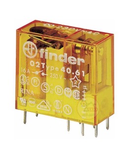 رله فیندر 220VAC تک کنتاکت 16 آمپر 40.61.8.230