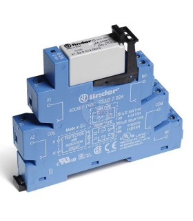 رله PLC فیندر 24V DC دو کنتاکت چنج آور 38.52.7.024