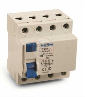 کلید محافظ جان سه فاز پارس فانال PFR-4P-80A-30mA