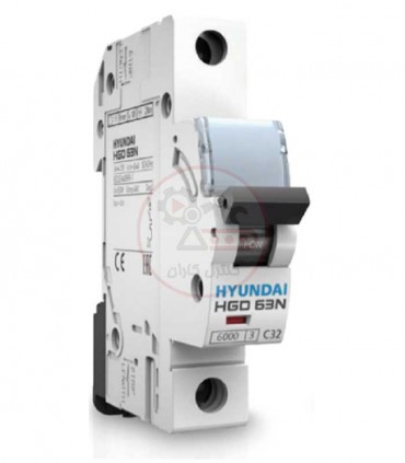 کلید مینیاتوری هیوندا تک پل 32 آمپر Hyundai-1P-C32