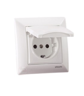 پریز ارت درب دار ایران الکتریک مدل الیزه