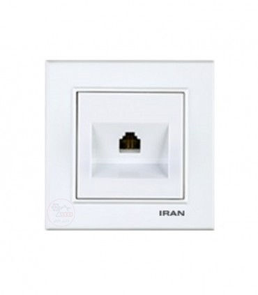 سوکت تلفن تک ایران الکتریک مدل برلیان