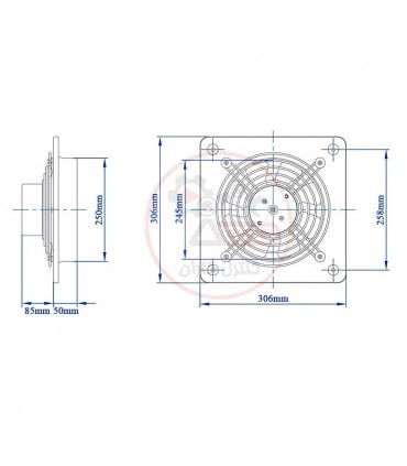 هواکش خانگی فلزی 25 سانتی دمنده VMA-25C4S