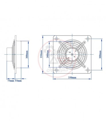 هواکش خانگی فلزی 30 سانتی دمنده VMA-30C4S