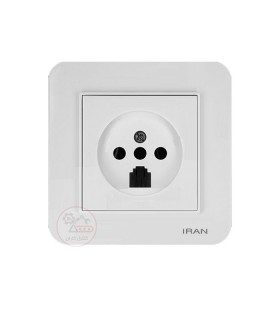 پریز تلفن دوکاره ایران الکتریک مدل ارس