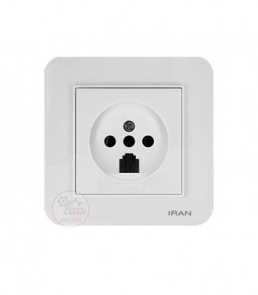 پریز تلفن دوکاره ایران الکتریک مدل ارس