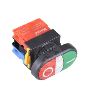 شستی دوبل چراغ دار 220V کوینو NS22-DM-L2AL1A1B