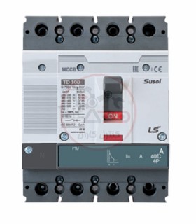 کلید اتوماتیک 100 آمپر چهار پل قابل تنظیم LS مدل TD100N-FMU-100-4