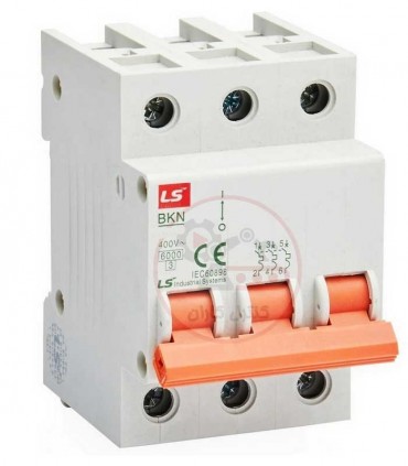 کلید مینیاتوری LS سه پل 6 آمپر BKN-3P-C6A