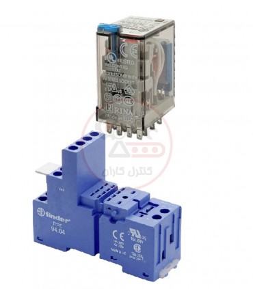 سوکت و رله فیندر 48VDC چهار کنتاکت 7 آمپر 55.34.9.048