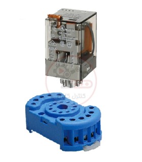 سوکت و رله فیندر 24VAC دو کنتاکت 10 آمپر 60.12.8.024