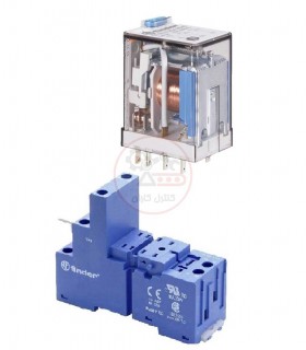 سوکت و رله فیندر 24VDC دو کنتاکت 10 آمپر 55.32.9.024