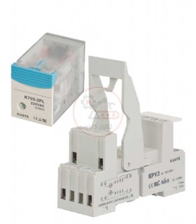 سوکت و رله کاکن 24VAC دو کنتاکت 5 آمپر K705-2PL