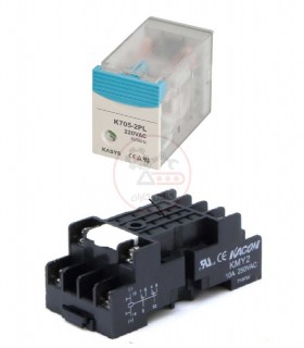 سوکت و رله کاکن 24VDC دو کنتاکت 5 آمپر K705-2PL