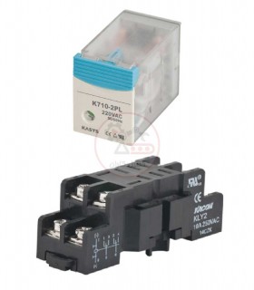 سوکت و رله کاکن دو کنتاکت K710-2PL-24VDC