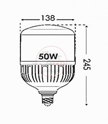 لامپ استوانه ای 50 وات پارس شعاع