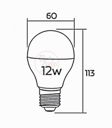 لامپ حبابی 12 وات پارس شعاع