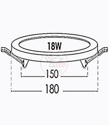 پنل توکار 18 وات پارس شعاع مدل اسلیم