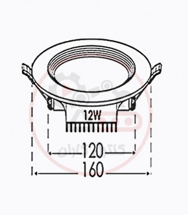 پنل توکار 12 وات پارس شعاع مدل سولاریس